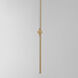 Dorian LED 1 inch Gold Single Pendant Ceiling Light