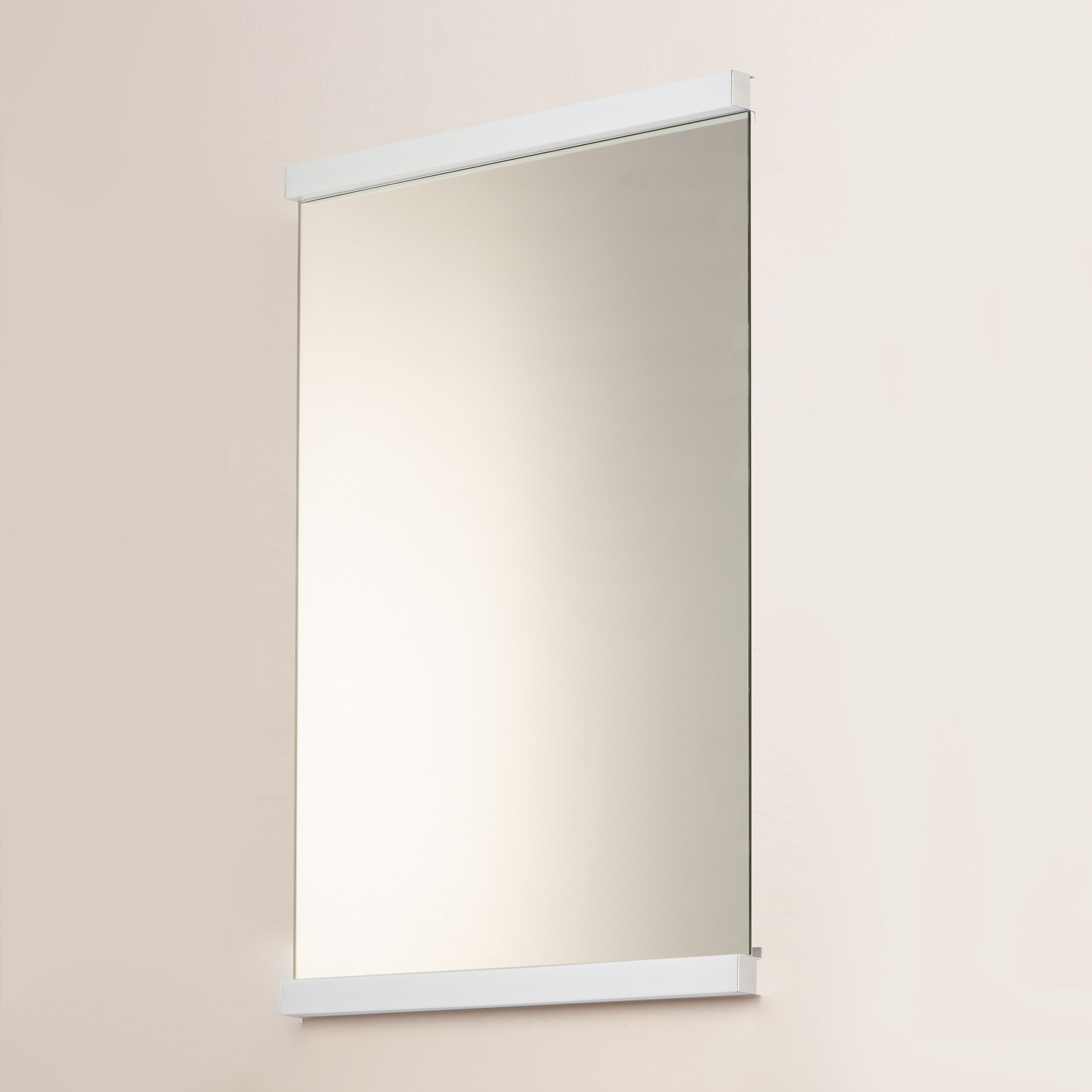 Luminance 38.75 X 30 inch Polished Chrome LED Wall Mirror