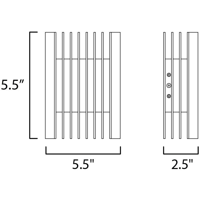 Rampart LED 5.5 inch Black Outdoor Wall Sconce