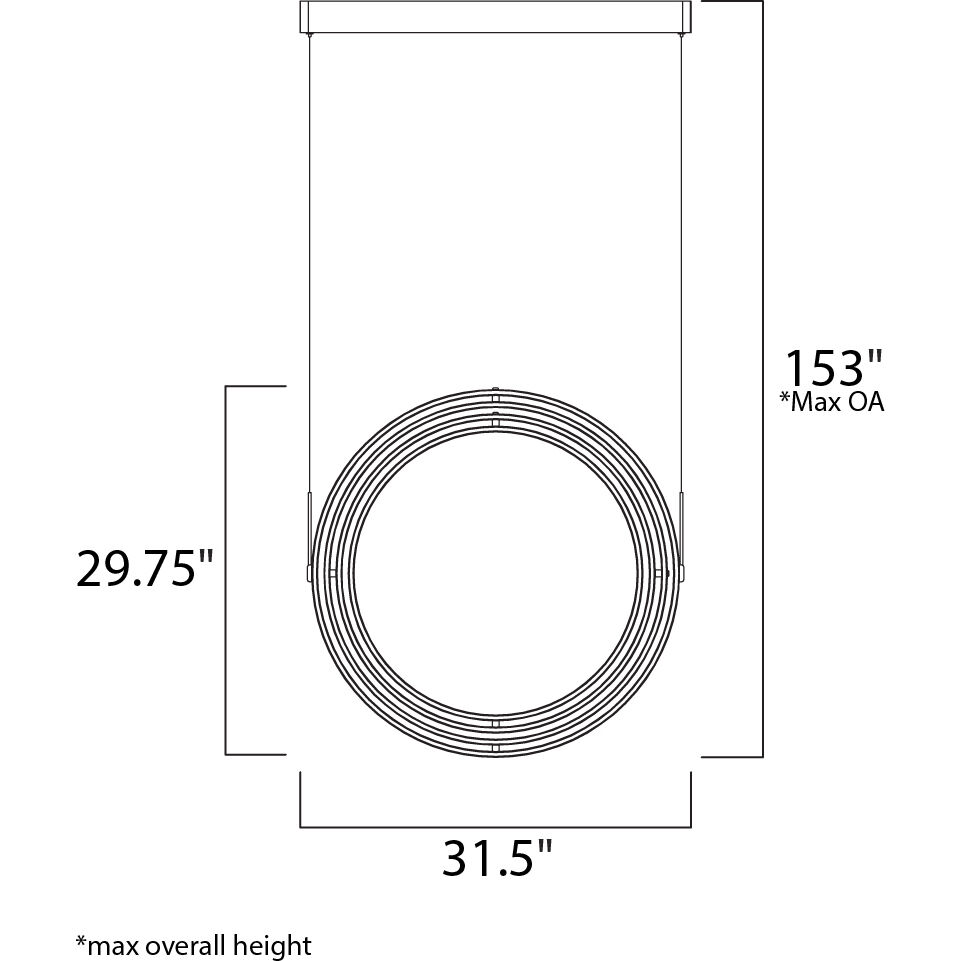Gyro LED LED 31.5 inch Matte White Single Pendant Ceiling Light