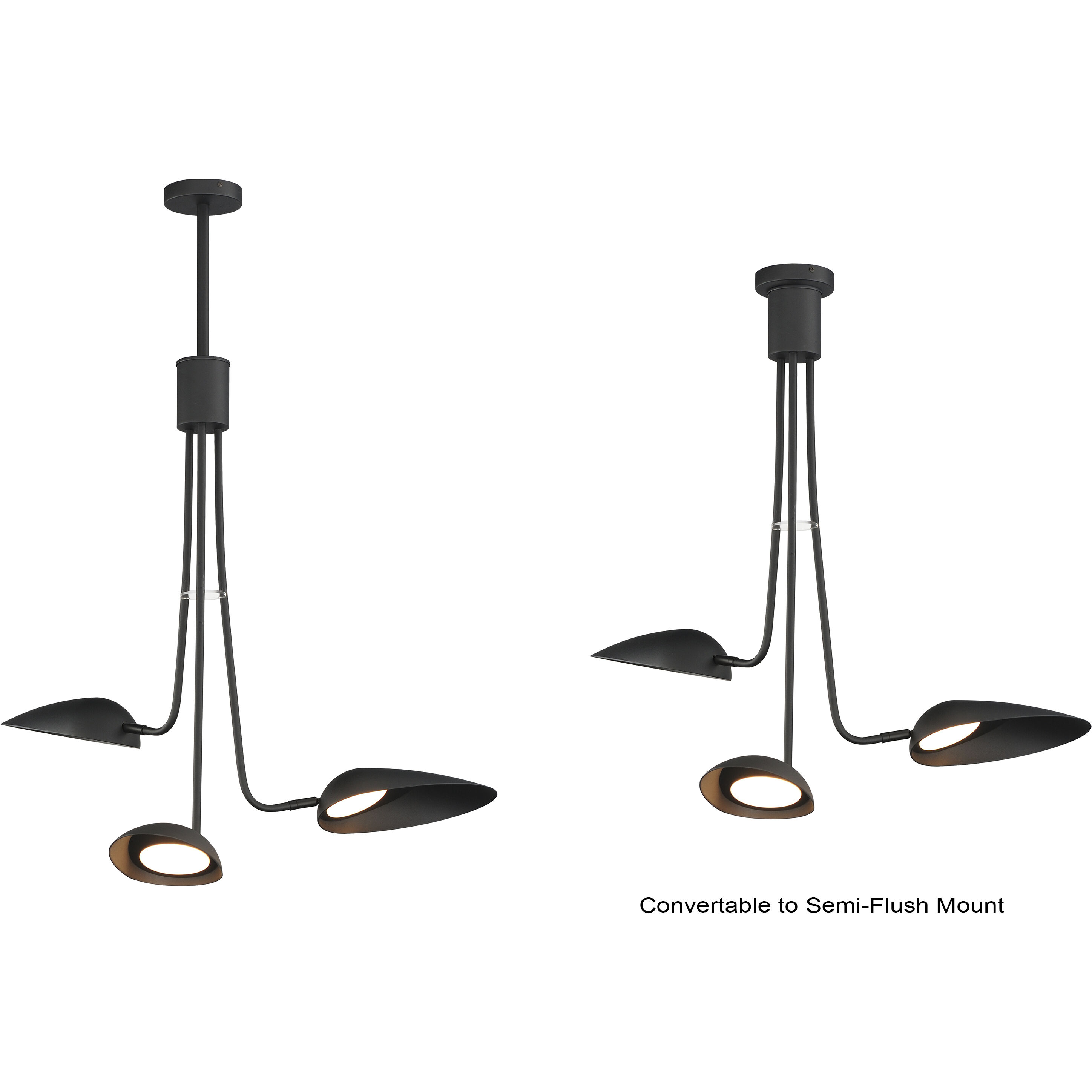 Marsh LED 28 inch Black Single Pendant Ceiling Light