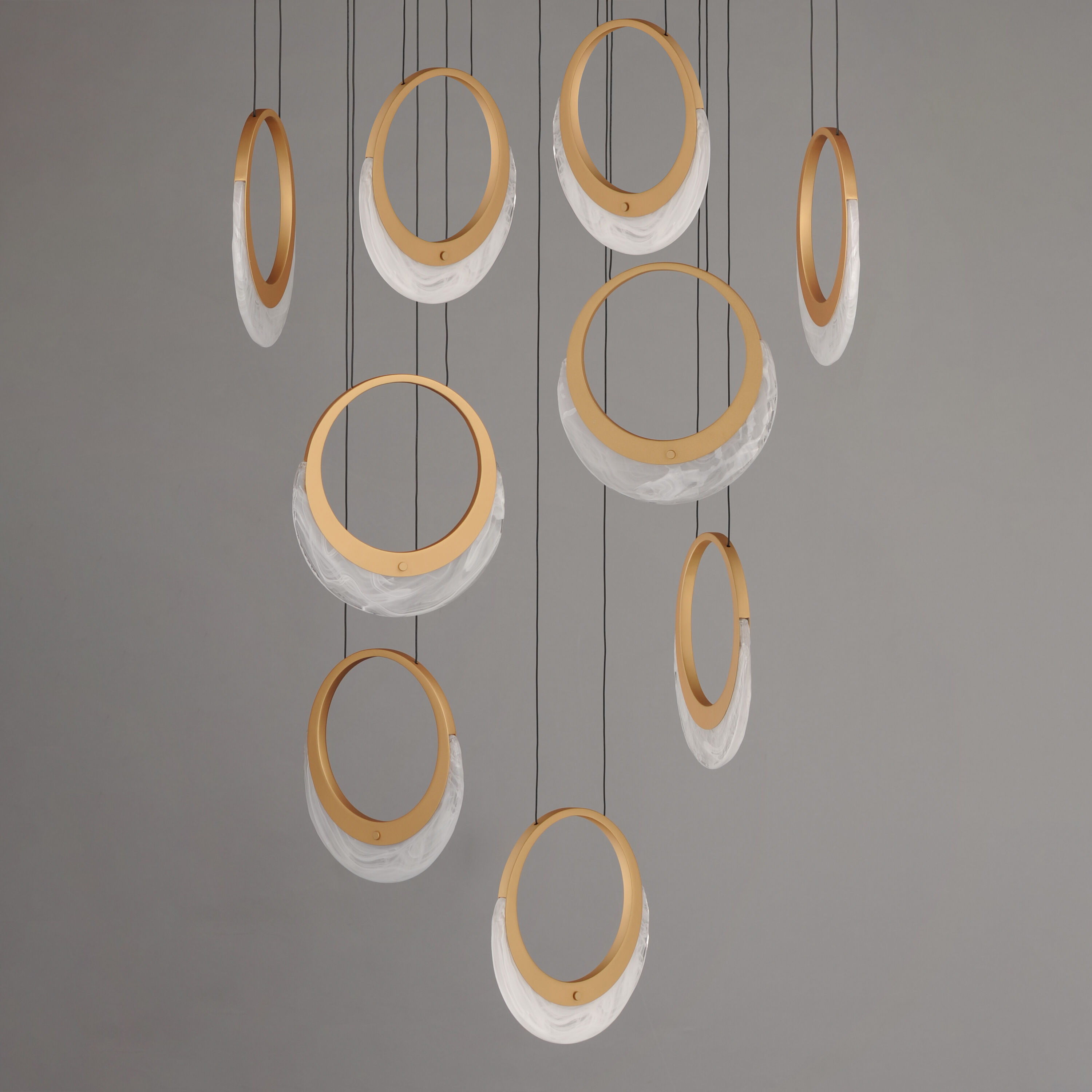 Lyra LED 28.5 inch Gold Multi-Light Pendant Ceiling Light