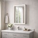 Bevel 36 X 24 inch Satin Nickel LED Wall Mirror