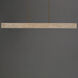 Lintel LED 59 inch Travertine and Natural Aged Brass Linear Pendant Ceiling Light