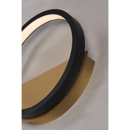 Hoopla LED 11.75 inch Black and Gold ADA Wall Sconce Wall Light