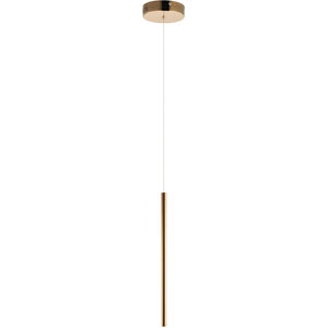 Flute LED 1 inch Rose Gold Mini Pendant Ceiling Light