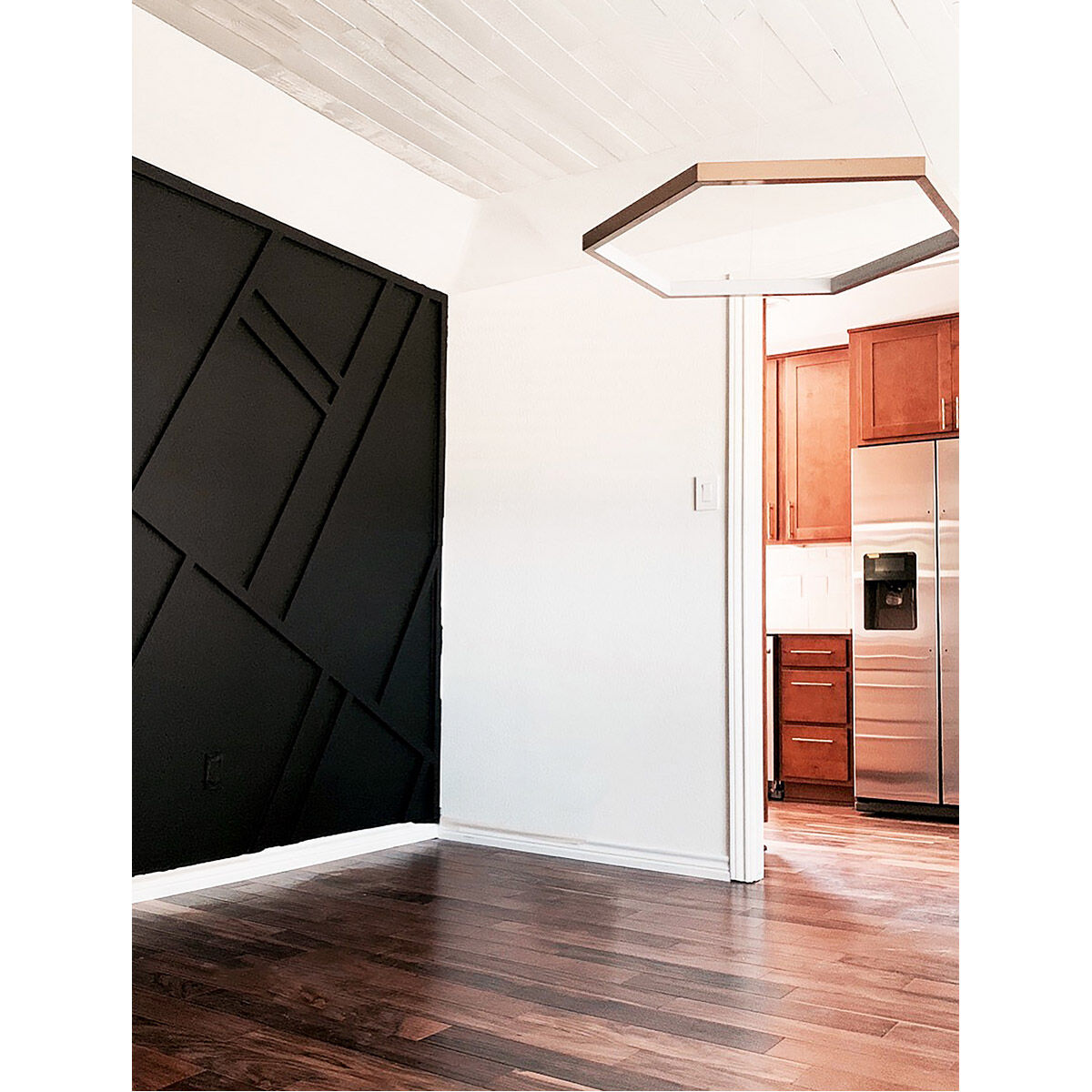 Hex LED 39.5 inch Brushed Champagne Suspension Pendant Ceiling Light