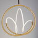 Mobius LED 20 inch Black and Gold Single Pendant Ceiling Light