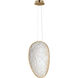 Moonscapes LED 6 inch Brushed Champagne Single Pendant Ceiling Light