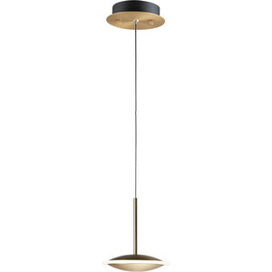 Saucer LED 7 inch Black/Gold Mini Pendant Ceiling Light