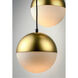 Half Moon LED 30.25 inch Metallic Gold Linear Pendant Ceiling Light