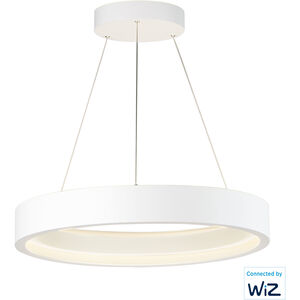 iCorona WiZ LED 27.75 inch Matte White Suspension Pendant Ceiling Light