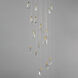 Pebble LED 21.75 inch Black and Polished Gold Multi-Light Pendant Ceiling Light
