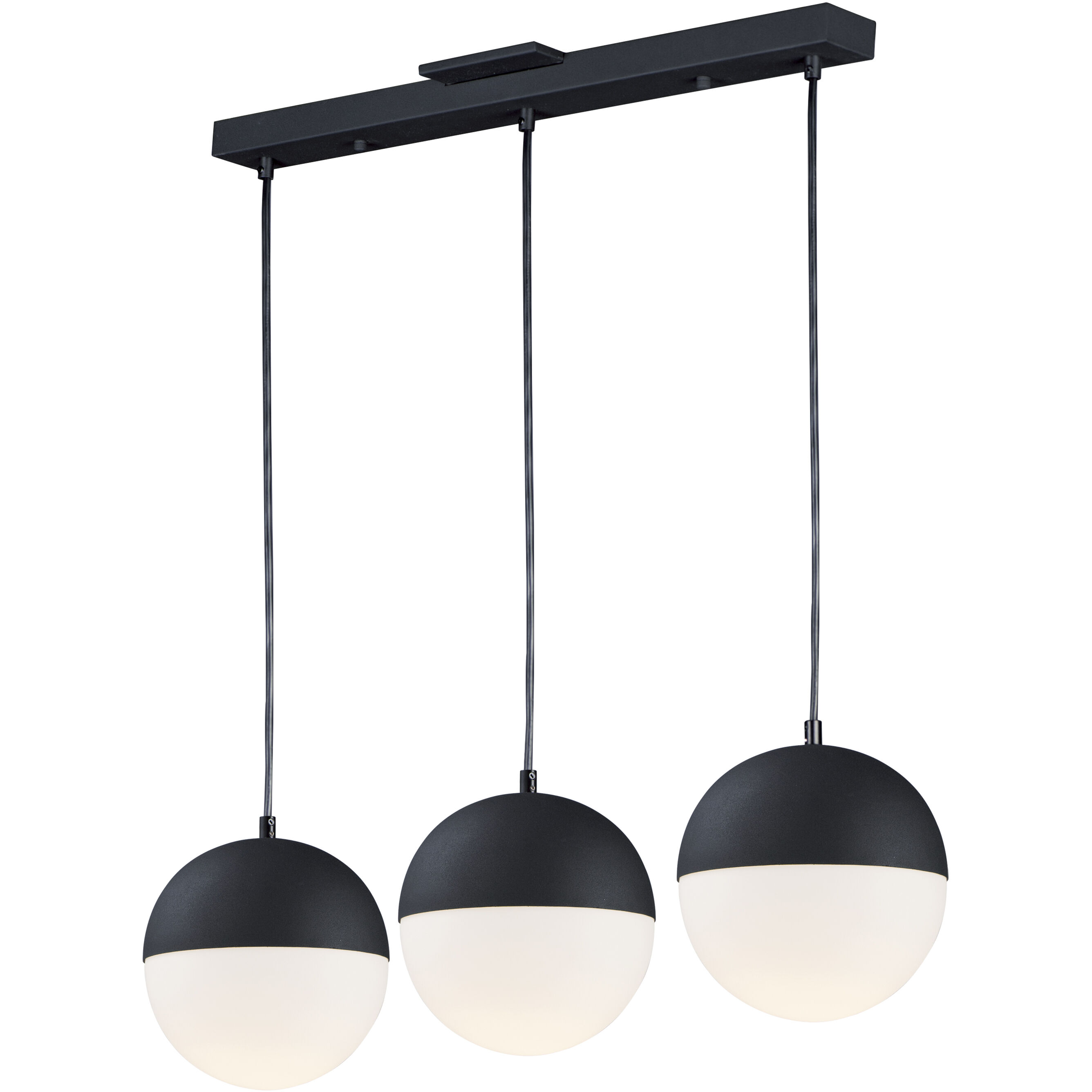 Half Moon LED 30.25 inch Black Linear Pendant Ceiling Light