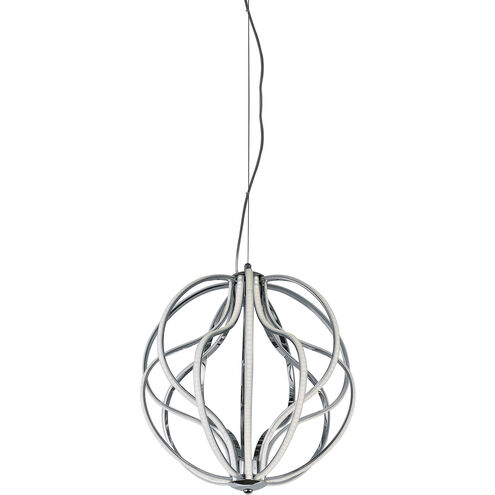 Aura LED 17 inch Polished Chrome Single Pendant Ceiling Light