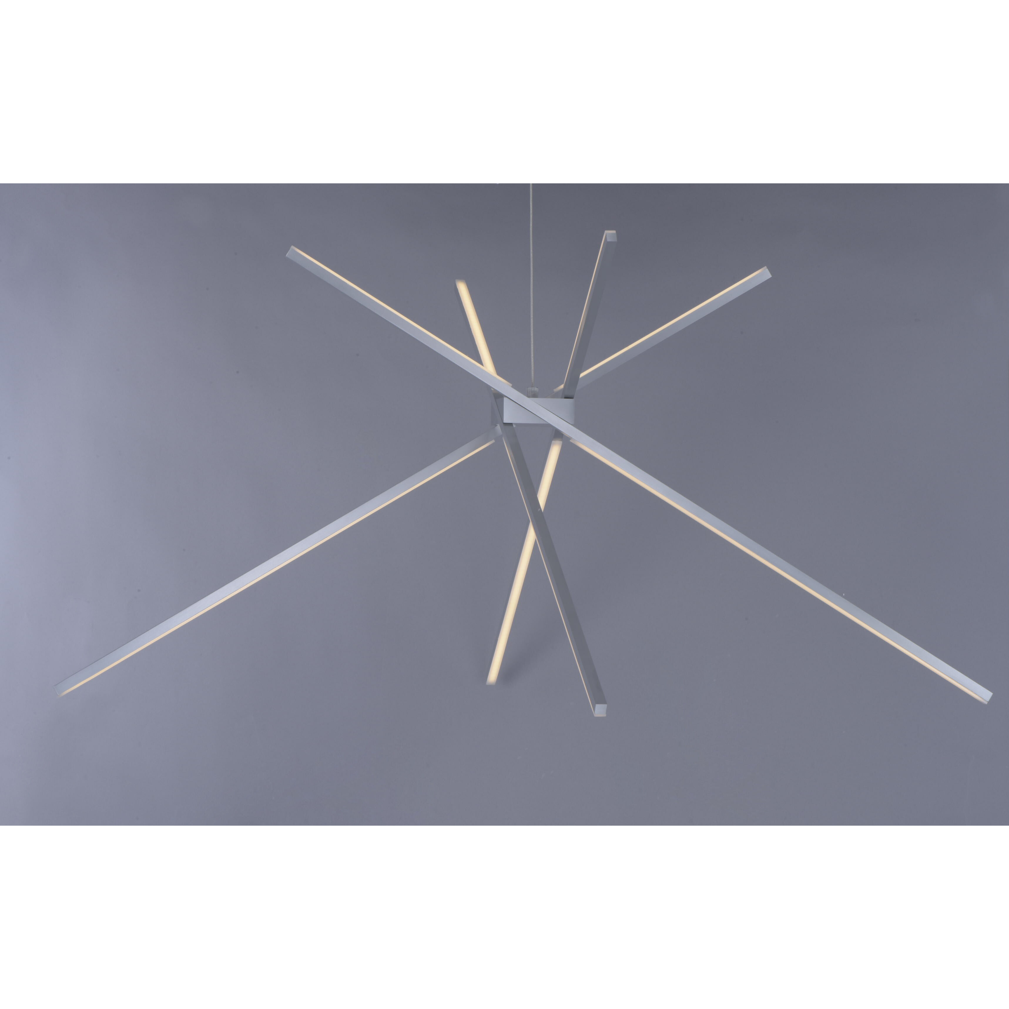 Alumilux Aster LED 44.5 inch Satin Aluminum Multi-Light Pendant Ceiling Light