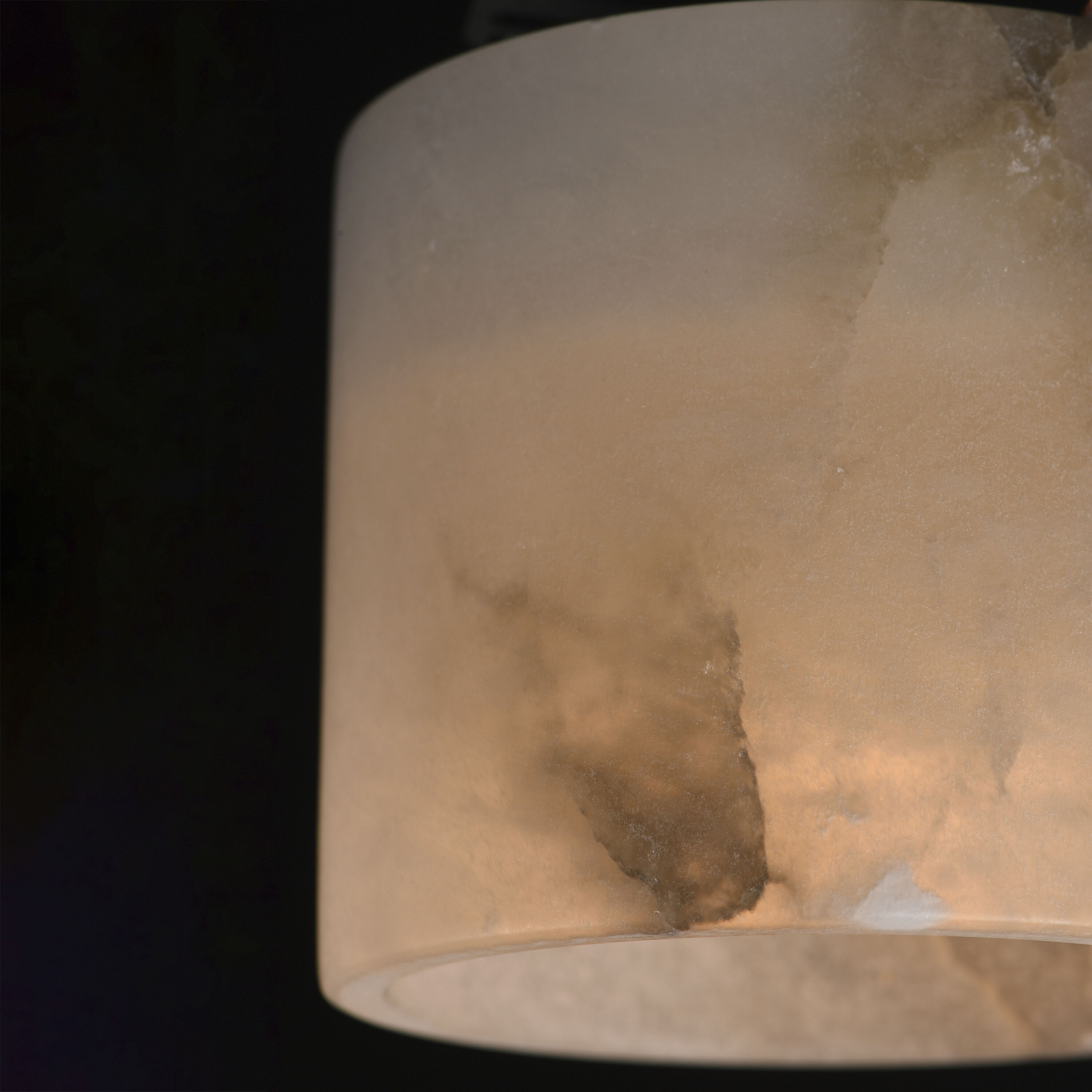 Cava LED 5 inch Semi-Flush Mount Ceiling Light in White Alabaster