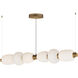 Soji LED 60 inch Black and Gold Linear Pendant Ceiling Light