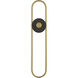 Gravity LED 30 inch Black and Gold Outdoor Wall Mount