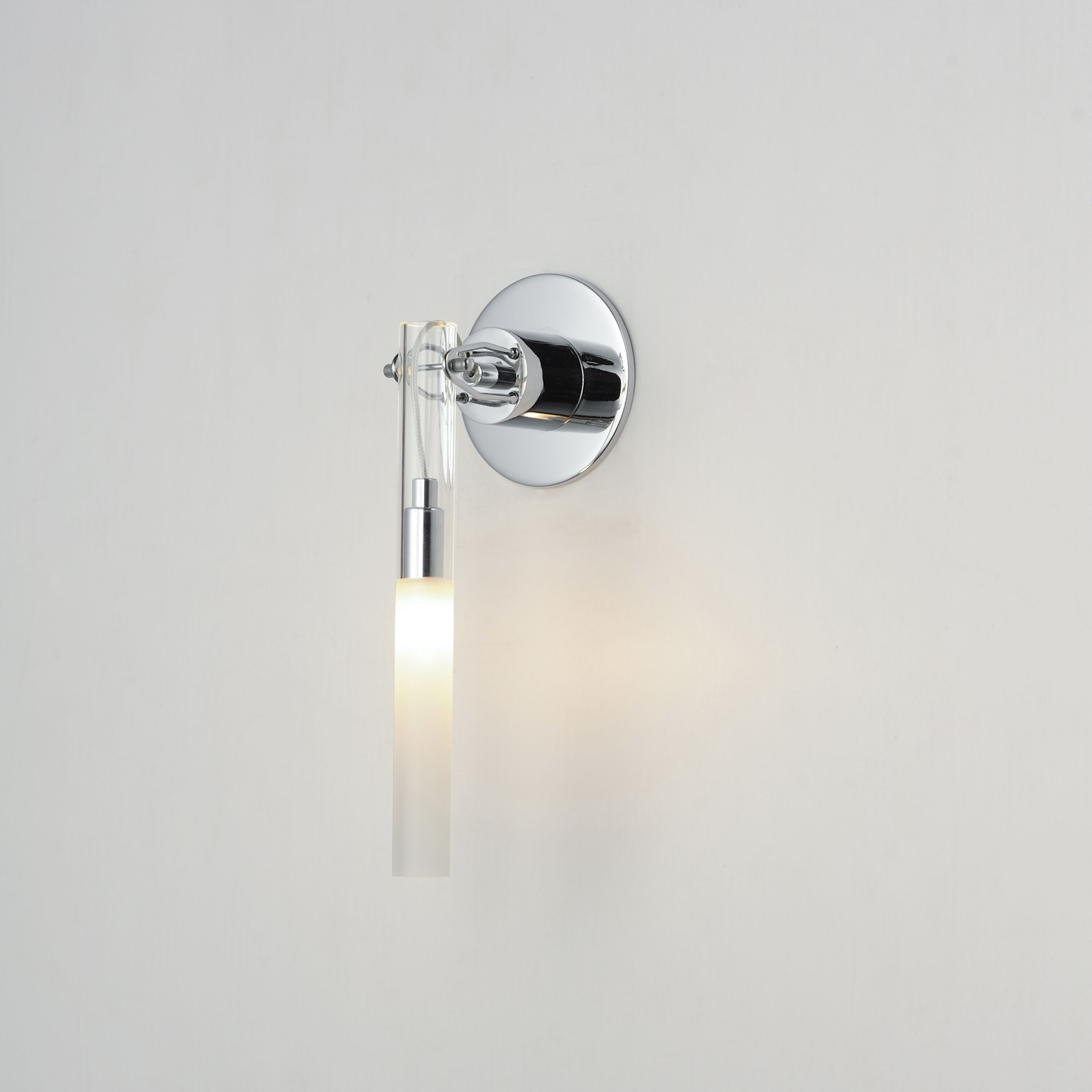 Modern chrome wall outlet sconce
