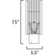 Rampart LED 15 inch Black Outdoor Pole/Post Mount
