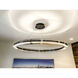 Echo LED 39.5 inch Brushed Gunmetal Suspension Pendant Ceiling Light
