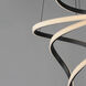 Serpentine LED 21.25 inch Black Multi-Light Pendant Ceiling Light