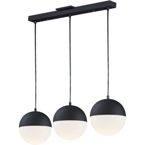 Half Moon LED 30.25 inch Black Linear Pendant Ceiling Light