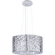 Inca LED 15.75 inch Polished Chrome Multi-Light Pendant Ceiling Light in Clear/White