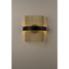 Chimes LED 7 inch Black and Satin Brass Wall Sconce Wall Light