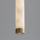 Aragon LED 2 inch White Alabaster and Gold Mini Pendant Ceiling Light