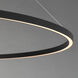 Groove 5CCT LED 72 inch Black Ring Pendant Ceiling Light