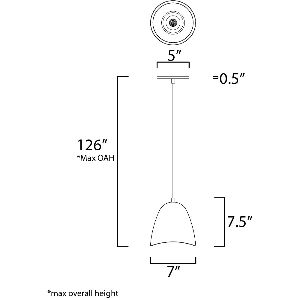 Sway LED 7 inch Gray Single Pendant Ceiling Light