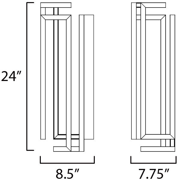 Penrose LED 8.5 inch Black Wall Sconce Wall Light