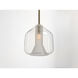 Deuce LED 6.75 inch Satin Brass Single Pendant Ceiling Light