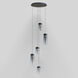 Highball LED 16.5 inch Gunmetal Multi-Light Pendant Ceiling Light in Graduating Smoke
