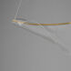 Rinkle LED 9.75 inch French Gold Single Pendant Ceiling Light