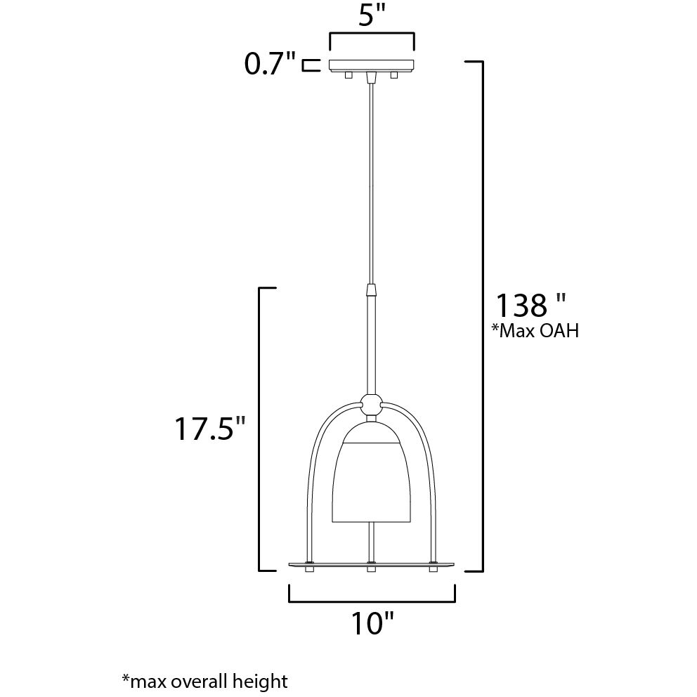 Focal Point LED 10 inch Black Single Pendant Ceiling Light