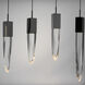 Quartz LED 39.25 inch Black Multi-Light Pendant Ceiling Light