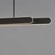 Belt LED 60 inch Black Linear Pendant Ceiling Light
