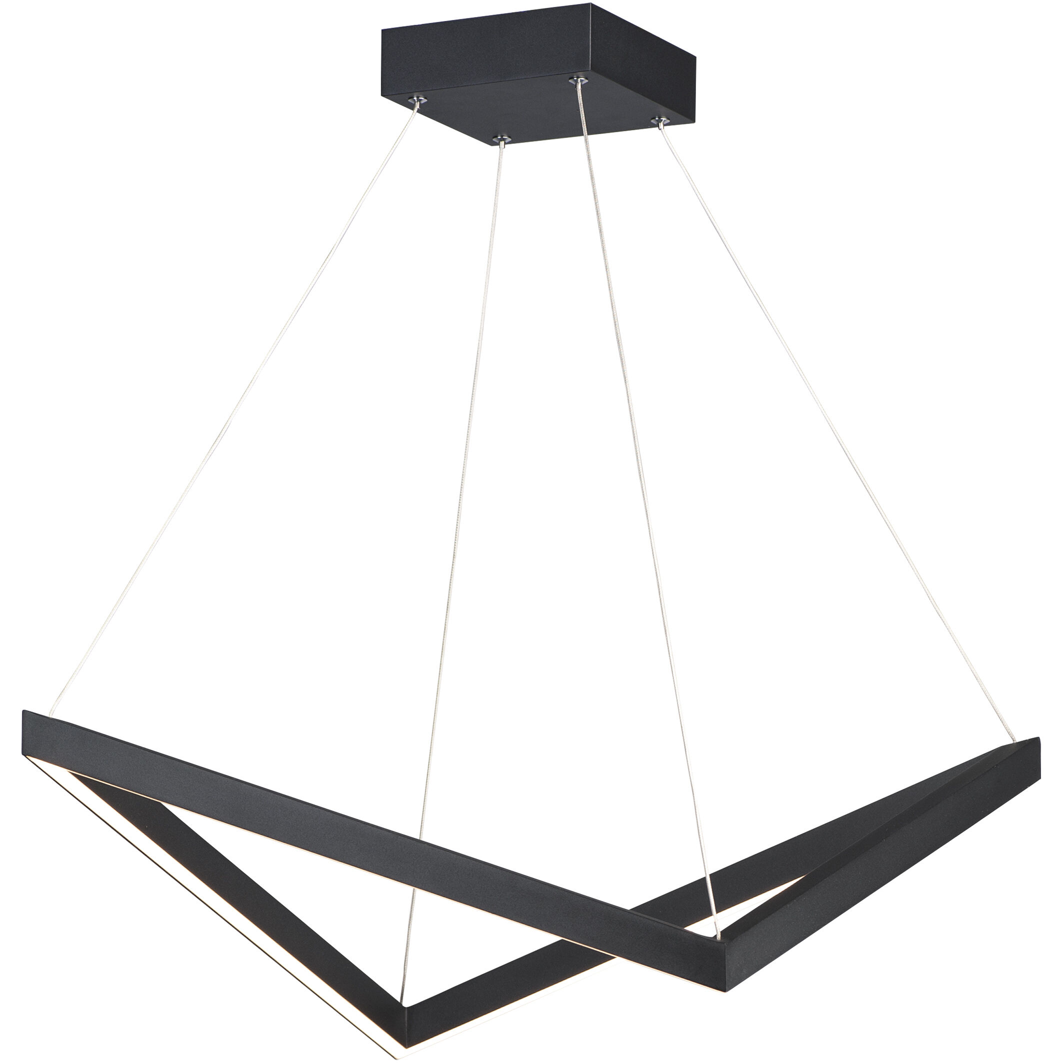 Stealth LED 21.25 inch Black Single Pendant Ceiling Light