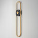 Gravity LED 30 inch Black and Gold Outdoor Wall Mount