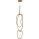 Unity LED 12.5 inch Brushed Champagne Multi-Light Pendant Ceiling Light