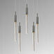 Scepter LED 13 inch Black Chrome Multi-Light Pendant Ceiling Light in Bubble