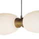 Soji LED 60 inch Black and Gold Linear Pendant Ceiling Light