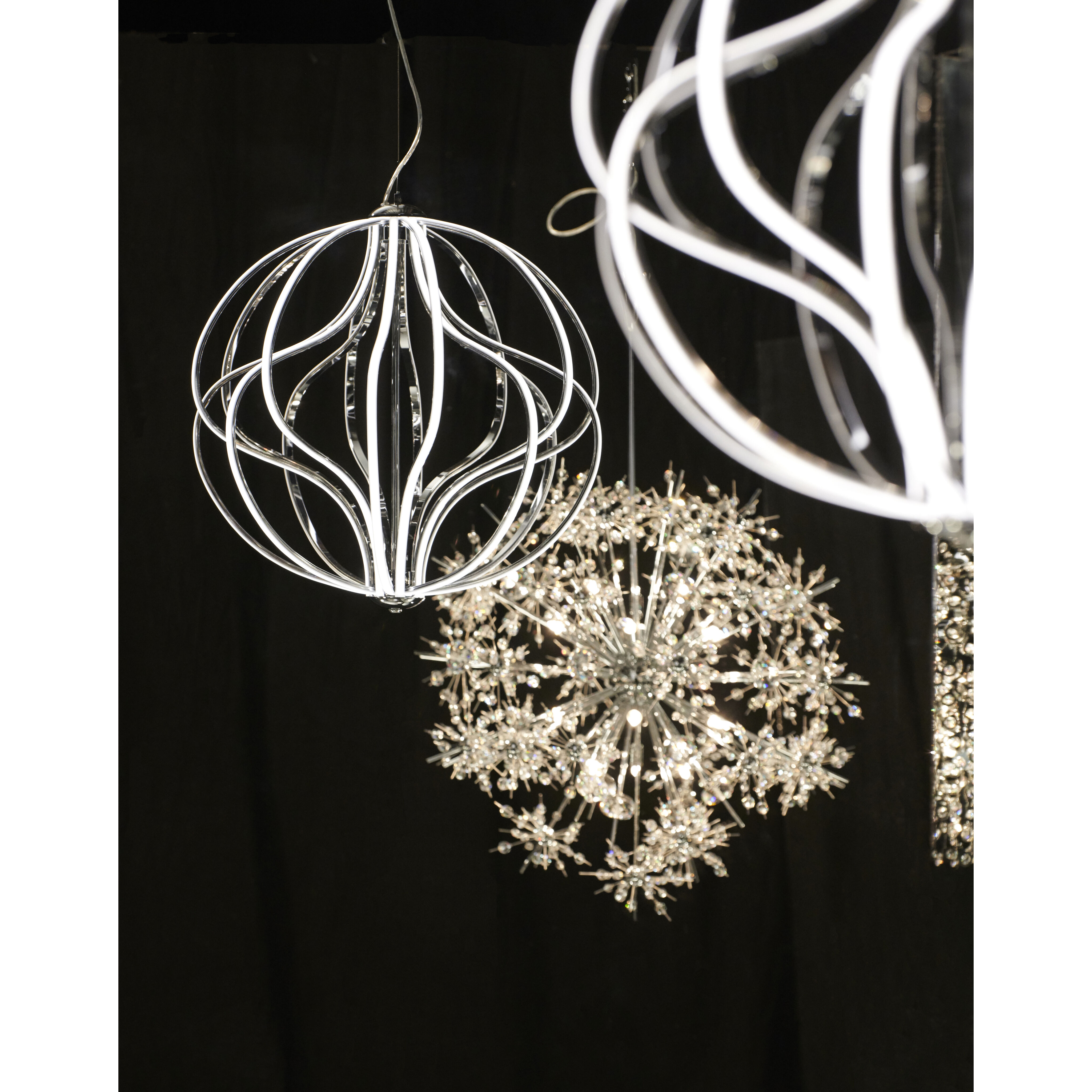 Aura LED 17 inch Polished Chrome Single Pendant Ceiling Light