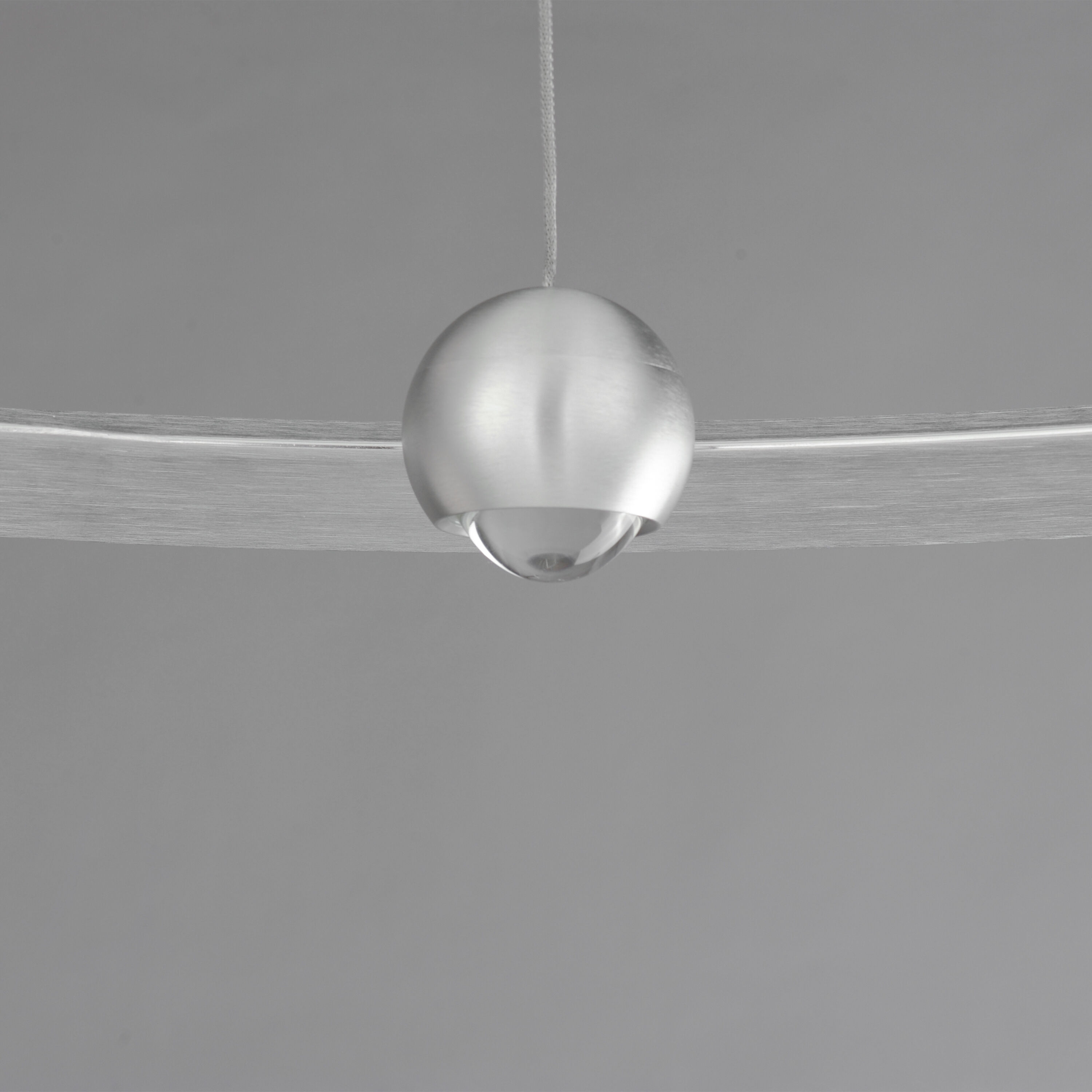 Nodes LED 32 inch Brushed Aluminum Ring Pendant Ceiling Light