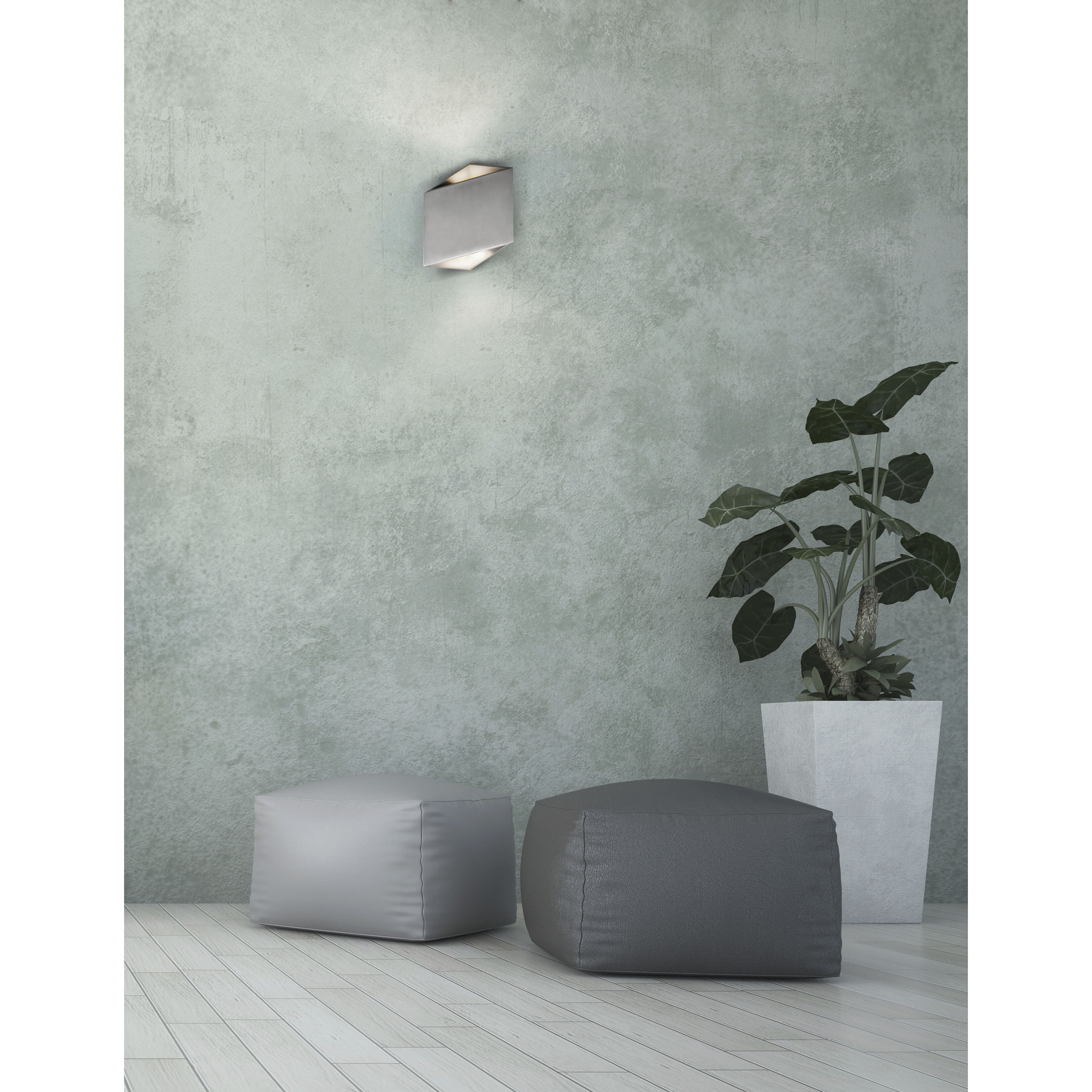 Alumilux Facet LED 8.5 inch Satin Aluminum Outdoor Wall Sconce