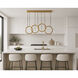 Tether LED 9 inch Natural Aged Brass Multi-Light Pendant Ceiling Light