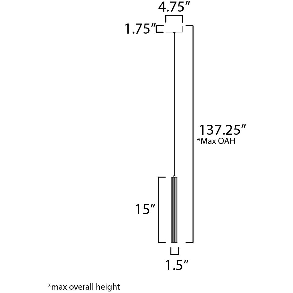 Cortex LED 1.5 inch Natural Aged Brass Single Pendant Ceiling Light